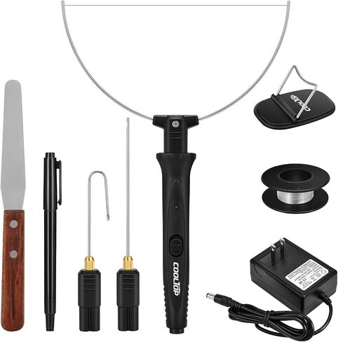 Cooltop Hot Wire Foam Cutter kit, 18W Styrofoam Knife Cutter Electric Hot Wire Foam Cutting Tool, Heated Foam Carving Knife Kit with Cleaning Pen for Foam Board, Pearl Cotton, EPP, KT Board, EPS in Saudi Arabia