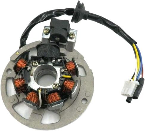 Stator Magneto Coil 5 Wires 3 Pin 7 Coil Compatible With 2 Stroke 2T 49cc 50cc 1PE40QMB JOG Minarelli Scooter Quad ATV in Saudi Arabia