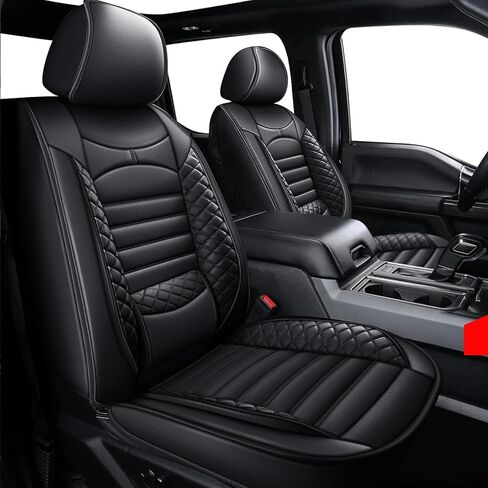 Seat Covers for Ford F150 2009-2025 2026 - F250/F350/F450 2017-2025 2026: 5 Seat Full Set Faux Leather Truck Seat Covers Car Cushion (Black) in Saudi Arabia