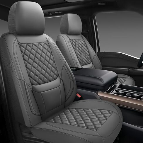 Car Seat Covers Full Set,Universal Fit for Cars,SUVs,Trucks,and Sedans with 5 Seats,Faux Leather Car Seat Cushion Compatible with Airbags,Waterproof Car Seat Protector Black in Saudi Arabia