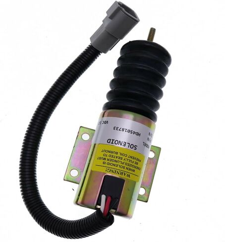 Fuel Shutdown Solenoid, 12V, 2001ES-12E2U1 P613-A1V12, Compatible with Engine Throttle, Excavator Replacement Part in Saudi Arabia