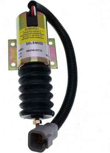 Fuel Shutdown Solenoid, 12V, 2001ES-12E2U1 P613-A1V12, Compatible with Engine Throttle, Excavator Replacement Part in Saudi Arabia