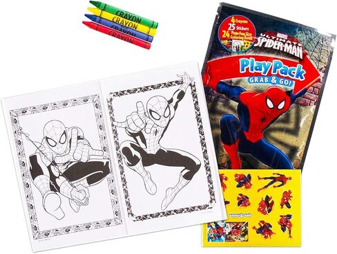 مجموعة كتب التلوين النهائية من مارفل سبايدرمان - 3 كتب أنشطة سبايدر مان مع وشوم وملصقات سبايدر مان in Kuwait