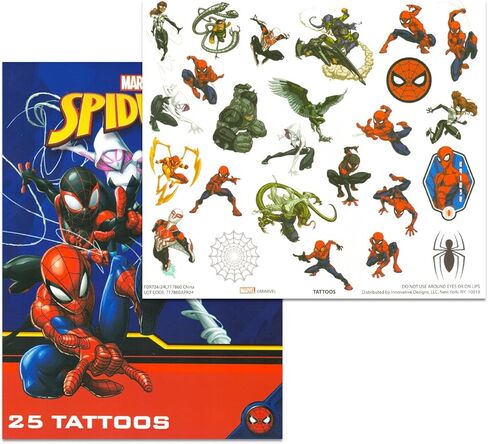 مجموعة كتب التلوين النهائية من مارفل سبايدرمان - 3 كتب أنشطة سبايدر مان مع وشوم وملصقات سبايدر مان in Kuwait