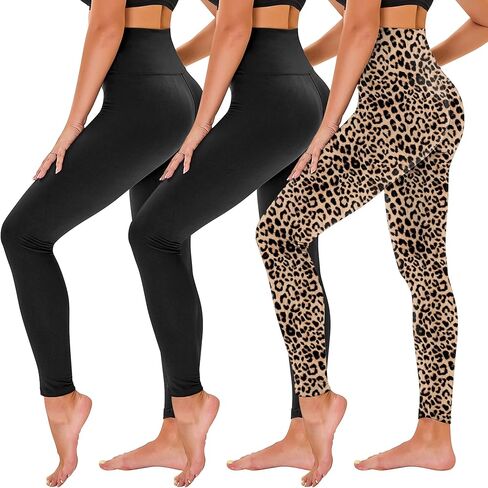 TNNZEET 3 Pack Black Leggings for Women - High Waisted Soft Maternity Workout Yoga Pants in Saudi Arabia