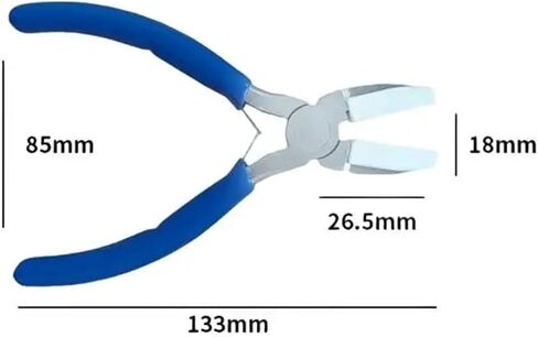 1pcs DIY Jewelry Making Non-Slip PVC Handle Flat Nose Pliers Double Nylon Jaw Plier Wire Straightentener Craft(Pink) in Saudi Arabia
