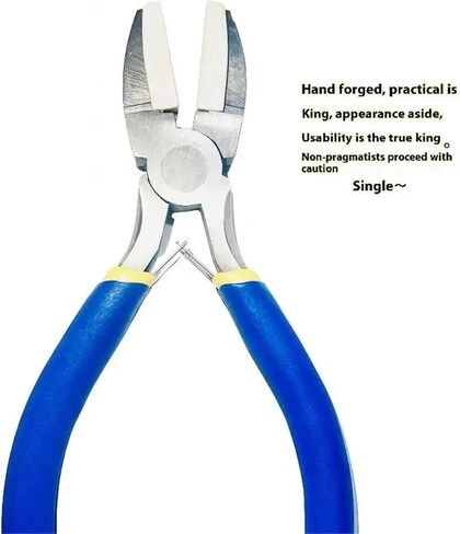 1pcs DIY Jewelry Making Non-Slip PVC Handle Flat Nose Pliers Double Nylon Jaw Plier Wire Straightentener Craft(Pink) in Saudi Arabia