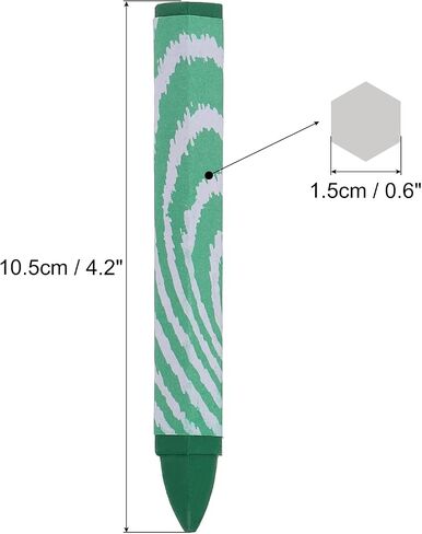 PATIKIL Lumber Marking Crayons, 8 Pcs 4.2x0.6 inch Hex Wax Tire Marker Drawing Crayons for Wood, Glass, Ceramics, Cartons, Cloth, Stone, Green in Saudi Arabia