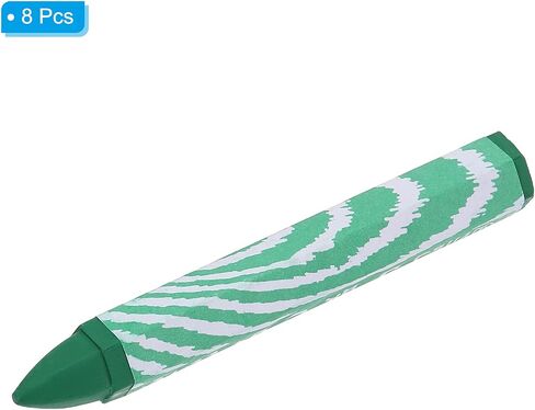 PATIKIL Lumber Marking Crayons, 8 Pcs 4.2x0.6 inch Hex Wax Tire Marker Drawing Crayons for Wood, Glass, Ceramics, Cartons, Cloth, Stone, Green in Saudi Arabia