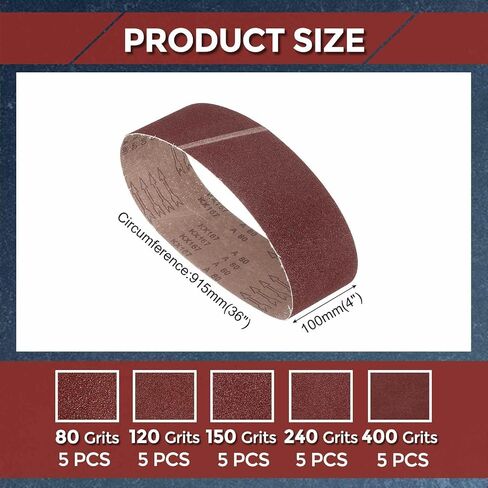 10 Pcs Sanding Belts 3 x 18 Inch 40/60/80/100/120 Grit Aluminum Oxide Abrasive Sandpaper for Belt Sander Metal Grinding Wood Working Weld Rust Removal in Saudi Arabia