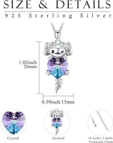 Otter Necklace for Women 925 Sterling Silver Crystal Otter Pendant Sea Otter Jewelry Gift for Girls Gift in Saudi Arabia