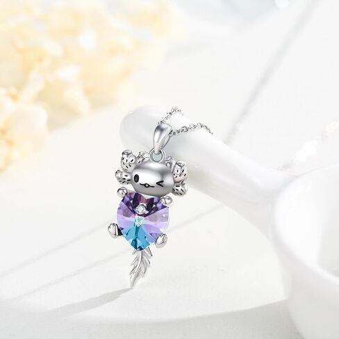 Otter Necklace for Women 925 Sterling Silver Crystal Otter Pendant Sea Otter Jewelry Gift for Girls Gift in Saudi Arabia
