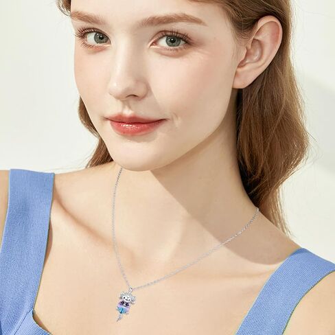 Otter Necklace for Women 925 Sterling Silver Crystal Otter Pendant Sea Otter Jewelry Gift for Girls Gift in Saudi Arabia