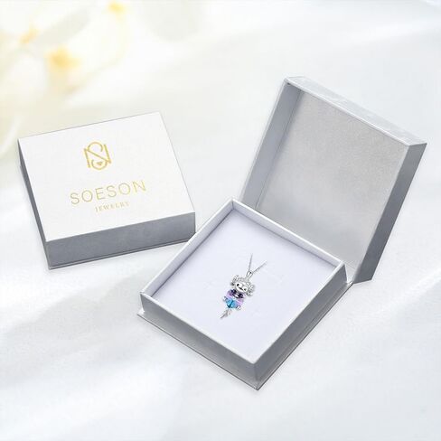 Otter Necklace for Women 925 Sterling Silver Crystal Otter Pendant Sea Otter Jewelry Gift for Girls Gift in Saudi Arabia