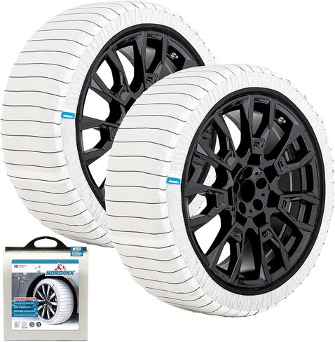 Passenger Vehicle Snow Socks for Tires, N47 - Car Sock Tire Traction Device for Snow, Ultimate Chain Alternative for Cars, SUVs, Pickups & Light Commercial Vehicles, Pack of 2 in Saudi Arabia