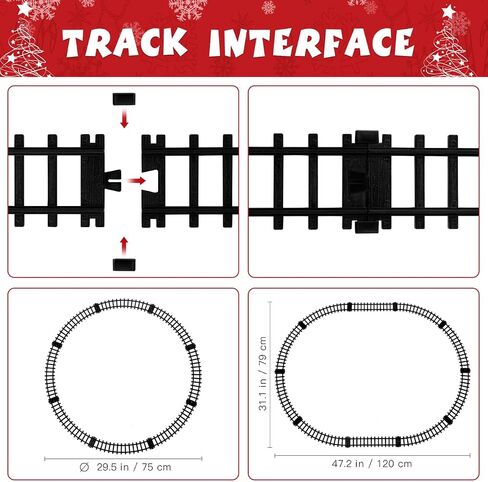 Zerodeko Christmas Train Set Mini Electric Train (no Batteries Included) with Light & Sound, Diy Assemble Holiday Experience for Home Decor, Tabletop Christmas Village Display, Festive Under-tree Xmas in Saudi Arabia