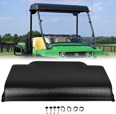 سطح صلب من Kojem متوافق مع 2005-2020 John Deere Gator TS/TX/TE مظلة جرار سوداء مقاومة للرياح ومضادة للمطر in Kuwait