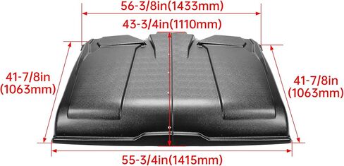 HECASA Black 2-Piece Hard Top Roof Compatible with 2019-2023 Arctic Cat Prowler Pro/Cushman Hauler 4x4/Tracker Off Road 800SX/Caterpillar CUV82/102D Ceiling Roof Protection Cover in Saudi Arabia