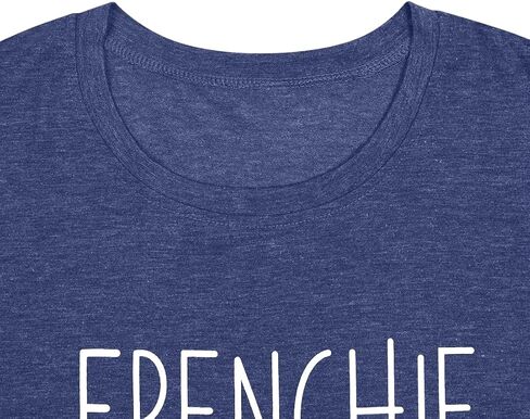 Frenchie Mama Shirt Dog Mom Funny Graphic Tees Womens Letter Print Casual Short Sleeve T-Shirt Tees Tops in Kuwait