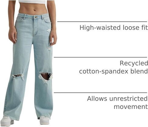 Wrangler Women's High-Rise Loose Fit Jean in Saudi Arabia