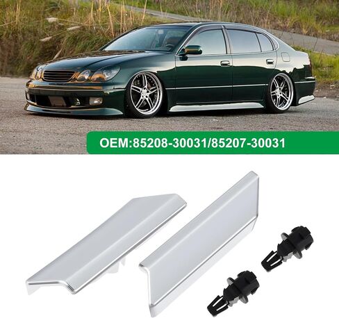2pcs Left and Right Car Headlight Washer Nozzle Cover 85208-30031 85207-30031 Compatible with Lexus GS300 2006 in Saudi Arabia