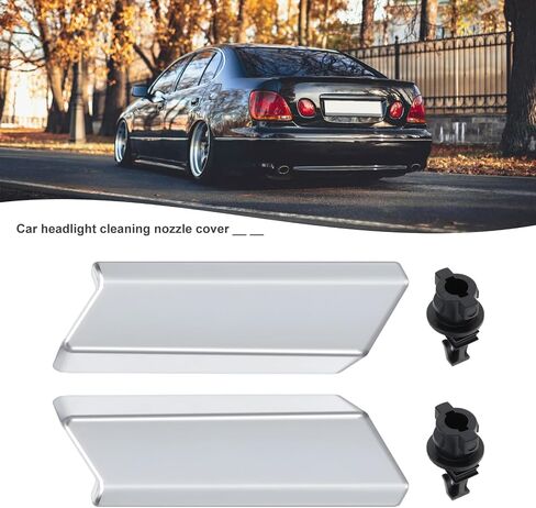 2pcs Left and Right Car Headlight Washer Nozzle Cover 85208-30031 85207-30031 Compatible with Lexus GS300 2006 in Saudi Arabia