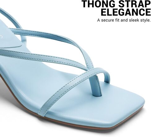 DREAM PAIRS Women's kitten Low Strappy Lace Up Heels for Women Open Square Toe Thong Ankle Strap Heels Sexy Fashion Comfort Dress Shoes Party Pumps Heeled Sandals in Saudi Arabia