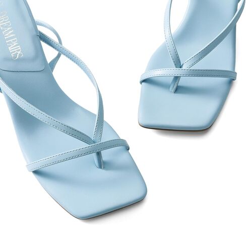 DREAM PAIRS Women's kitten Low Strappy Lace Up Heels for Women Open Square Toe Thong Ankle Strap Heels Sexy Fashion Comfort Dress Shoes Party Pumps Heeled Sandals in Saudi Arabia
