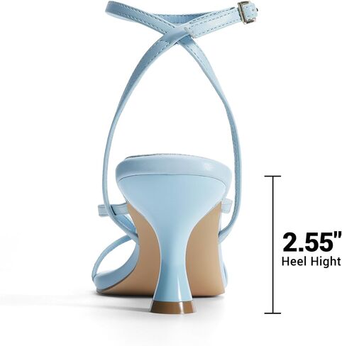 DREAM PAIRS Women's kitten Low Strappy Lace Up Heels for Women Open Square Toe Thong Ankle Strap Heels Sexy Fashion Comfort Dress Shoes Party Pumps Heeled Sandals in Saudi Arabia