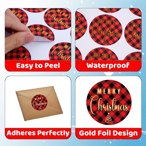 120Pcs Large Merry Christmas Stickers, 2" Christmas Labels for Gifts with Snowflake Antlers, Xmas Name Tags Stickers, Xmas from Stickers for Ornament Envelope Goodie Bag Xmas Decor in Saudi Arabia