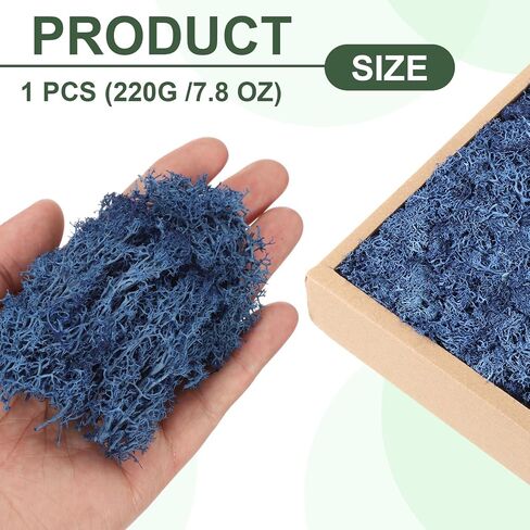 MECCANIXITY 7.8oz طحلب الرنة المحفوظ، طحلب صناعي مزخرف أسود للنباتات بوعاء الحرف الداخلية ديكور القطع المركزية in Saudi Arabia