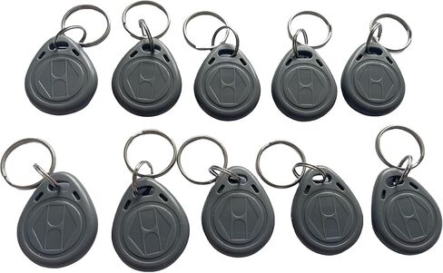 حزمة من 100 مفتاح RFID قابل للكتابة بتردد 125 كيلو هرتز T5577 Fob Label قابل لإعادة الكتابة RFID Keychain NFC Token Label لبطاقات النسخ/الاستنساخ (رمادي) in Kuwait