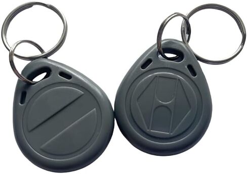 حزمة من 100 مفتاح RFID قابل للكتابة بتردد 125 كيلو هرتز T5577 Fob Label قابل لإعادة الكتابة RFID Keychain NFC Token Label لبطاقات النسخ/الاستنساخ (رمادي) in Kuwait