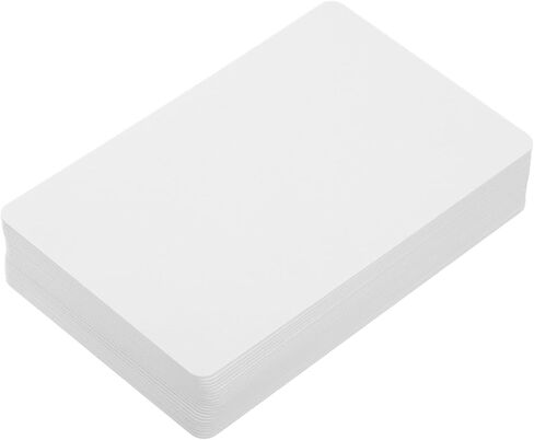 Angoily 20pcs Printable Blank Pvc Cards Double-sided White Plastic Id Cards for Badges Photo Identification and and Compatible Badge Printers in Saudi Arabia
