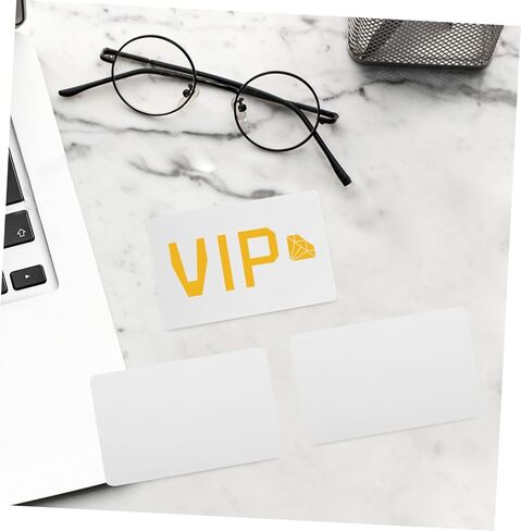 Angoily 20pcs Printable Blank Pvc Cards Double-sided White Plastic Id Cards for Badges Photo Identification and and Compatible Badge Printers in Saudi Arabia