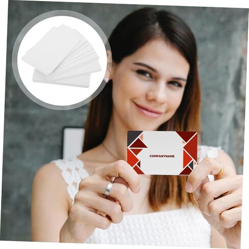 Angoily 20pcs Printable Blank Pvc Cards Double-sided White Plastic Id Cards for Badges Photo Identification and and Compatible Badge Printers in Saudi Arabia