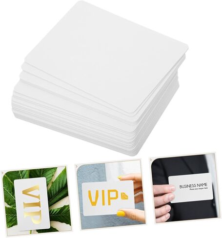 Angoily 20pcs Printable Blank Pvc Cards Double-sided White Plastic Id Cards for Badges Photo Identification and and Compatible Badge Printers in Saudi Arabia