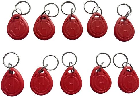 حزمة من 100 مفتاح RFID قابل للكتابة بتردد 125 كيلو هرتز T5577 Fob Label قابل لإعادة الكتابة RFID Keychain NFC Token Label لبطاقات النسخ/الاستنساخ (رمادي) in Kuwait