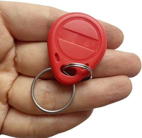 حزمة من 100 مفتاح RFID قابل للكتابة بتردد 125 كيلو هرتز T5577 Fob Label قابل لإعادة الكتابة RFID Keychain NFC Token Label لبطاقات النسخ/الاستنساخ (رمادي) in Kuwait