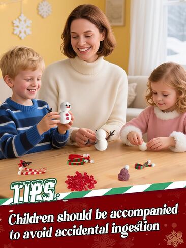 Cosweet 24 Pack Christmas Snowman Crafts Kit for Kids- Build a Snowman Kit with Air Dry Clay Xmas Stocking Stuffers Gift for Party Favors Winter Activities DIY Crafts Sewing in Saudi Arabia