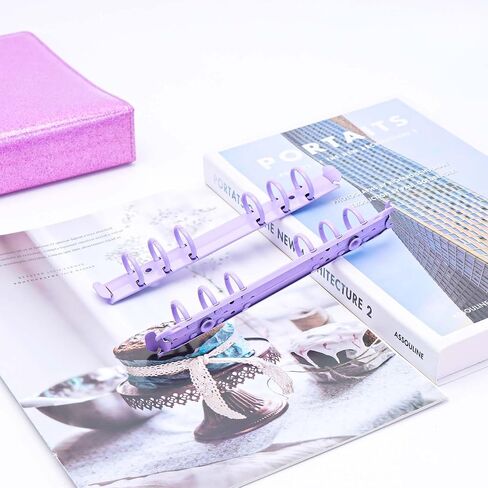 AxeWoodz 2pcs A5 Binder Rings 6-Ring Binder Mechanisms Replacement Kit Pink Metal Clip Ring Binding Spines for Notebook Personal Planner Accessories in Saudi Arabia