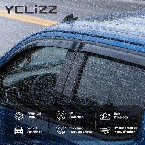 Window Visors Rain Guards Compatible with 2008-2023 Dodge Challenger, Out-Channel Side Window Wind Deflectors Vent Shades Accessories, Dark Smoke, 2014 2015 2016 2017 2018 2019 2020 2021 2022 in Saudi Arabia