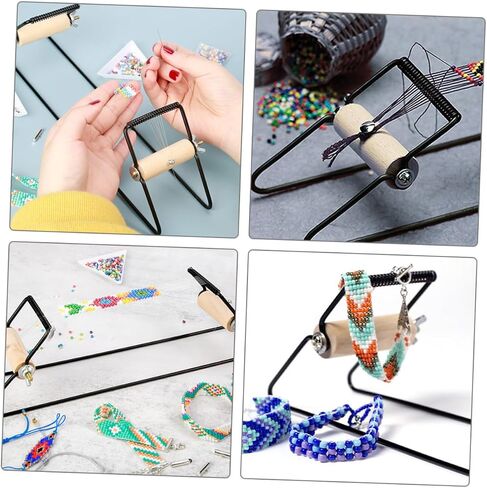 NUOBESTY Metal Beading Loom DIY Knitting Bracelet Machine Jewelry Making Kit Beads in Saudi Arabia