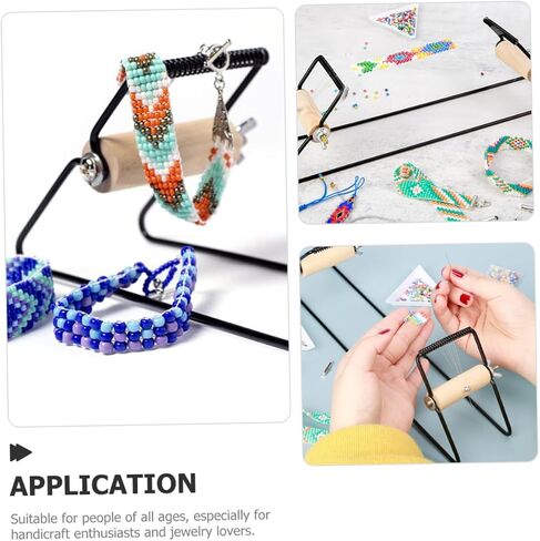 NUOBESTY Metal Beading Loom DIY Knitting Bracelet Machine Jewelry Making Kit Beads in Saudi Arabia