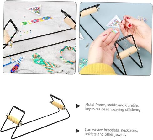 NUOBESTY Metal Beading Loom DIY Knitting Bracelet Machine Jewelry Making Kit Beads in Saudi Arabia