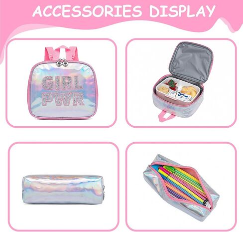 Rolling Backpack for Girls School Backpack with Wheels Kids Roller Backpack with Lunch Bag for Elementary School in Kuwait
