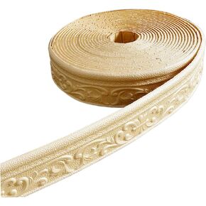 Crown Molding Peel and Stick, Length 10m Width 3 Inch Mirror Frame Border, Self-Adhesive Flexible 3D Decorative Line for Mirror Wall Edge, GoldenCrown Molding Peel and Stick in Saudi Arabia