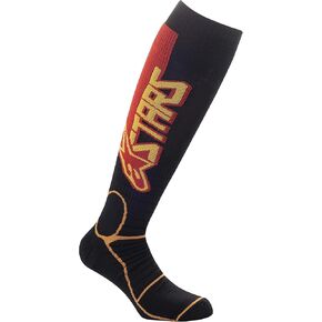 Alpinestars Mx Pro Socks Black/Yellow/Tangerine Lg (4701520-1540-L) in Kuwait