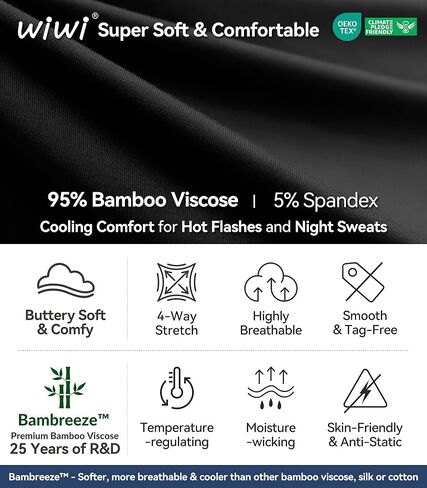 WiWi Women's Bamboo Viscose Pajamas Set Comfy Short Sleeve Pajama Sets with Pants Lightweight Loungewear Pjs S-XXL in Kuwait