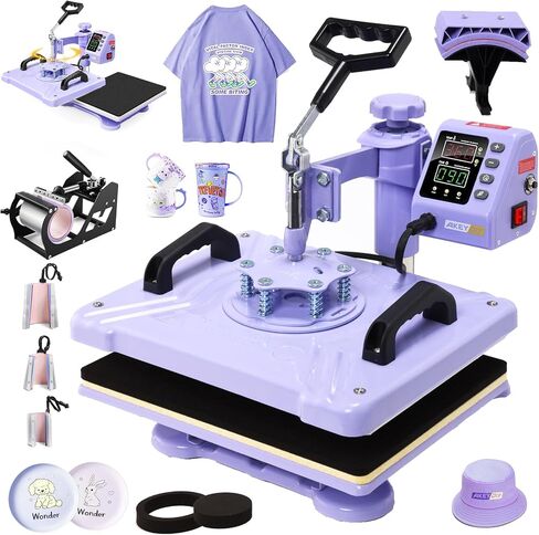 15x12 Heat Press Machine 8-in-1, Sublimation Combo with 9/11/12/17OZ Tumbler Press, Swing Away Shirt Press Machine, Heat Transfer for T-Shirt/Tumbler/Bag/Hats/Cap (12x15) in Saudi Arabia